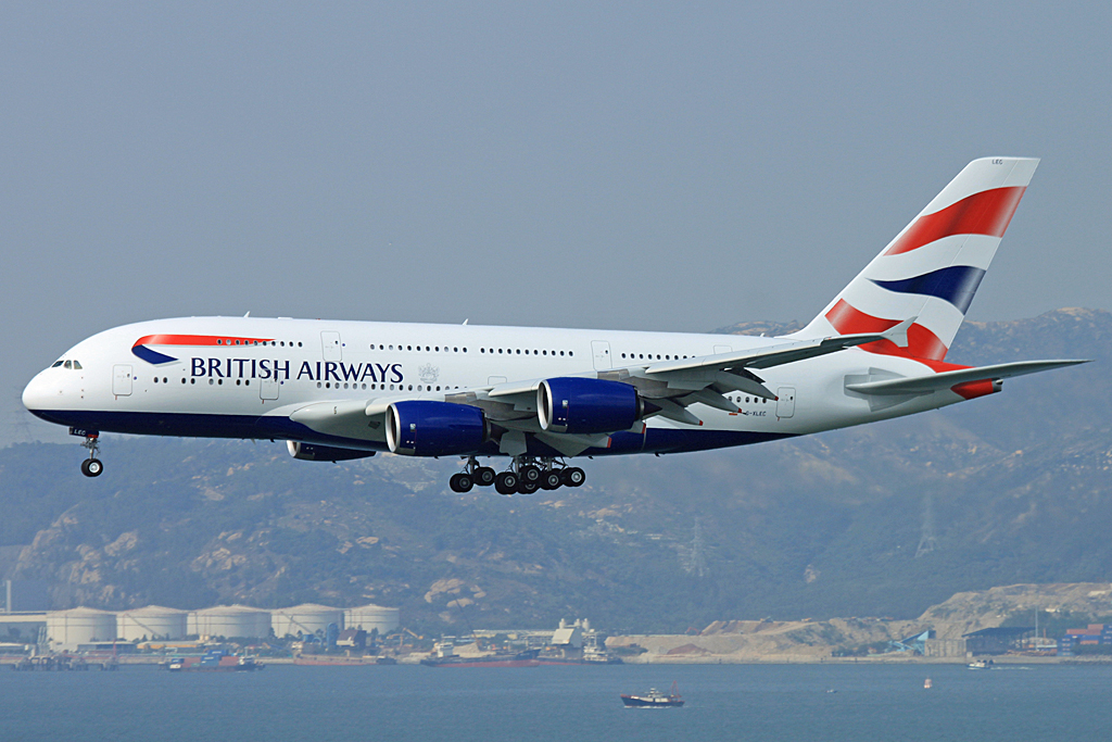 G-XLEC · Airbus A380-841 · (HKG / VHHH)