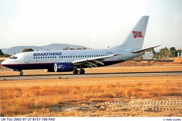LN-TUJ · Boeing 737-705 · (FAO / LPFR)